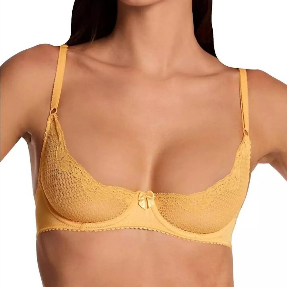 NWT Timpa Lingerie Alice Demi Bra (still in bag) 32B Marigold color